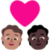 Couple With Heart: Person, Person, Medium Skin Tone, Dark Skin Tone Emoji Copy Paste ― 🧑🏽‍❤️‍🧑🏿 - microsoft