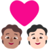 Couple With Heart: Person, Person, Medium Skin Tone, Light Skin Tone Emoji Copy Paste ― 🧑🏽‍❤️‍🧑🏻 - microsoft