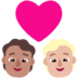 Couple With Heart: Person, Person, Medium Skin Tone, Medium-light Skin Tone Emoji Copy Paste ― 🧑🏽‍❤️‍🧑🏼 - microsoft