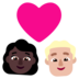 Couple With Heart: Woman, Man, Dark Skin Tone, Medium-light Skin Tone Emoji Copy Paste ― 👩🏿‍❤️‍👨🏼 - microsoft