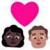 Couple With Heart: Woman, Man, Dark Skin Tone, Medium Skin Tone Emoji Copy Paste ― 👩🏿‍❤️‍👨🏽 - microsoft