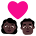 Couple With Heart: Woman, Man, Dark Skin Tone Emoji Copy Paste ― 👩🏿‍❤️‍👨🏿 - microsoft