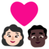 Couple With Heart: Woman, Man, Light Skin Tone, Dark Skin Tone Emoji Copy Paste ― 👩🏻‍❤️‍👨🏿 - microsoft