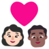 Couple With Heart: Woman, Man, Light Skin Tone, Medium-dark Skin Tone Emoji Copy Paste ― 👩🏻‍❤️‍👨🏾 - microsoft
