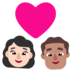 Couple With Heart: Woman, Man, Light Skin Tone, Medium Skin Tone Emoji Copy Paste ― 👩🏻‍❤️‍👨🏽 - microsoft