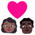Couple With Heart: Woman, Man, Medium-dark Skin Tone, Dark Skin Tone Emoji Copy Paste ― 👩🏾‍❤️‍👨🏿 - microsoft