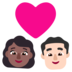 Couple With Heart: Woman, Man, Medium-dark Skin Tone, Light Skin Tone Emoji Copy Paste ― 👩🏾‍❤️‍👨🏻 - microsoft