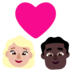 Couple With Heart: Woman, Man, Medium-light Skin Tone, Dark Skin Tone Emoji Copy Paste ― 👩🏼‍❤️‍👨🏿 - microsoft