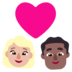Couple With Heart: Woman, Man, Medium-light Skin Tone, Medium-dark Skin Tone Emoji Copy Paste ― 👩🏼‍❤️‍👨🏾 - microsoft