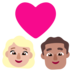 Couple With Heart: Woman, Man, Medium-light Skin Tone, Medium Skin Tone Emoji Copy Paste ― 👩🏼‍❤️‍👨🏽 - microsoft