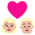 Couple With Heart: Woman, Man, Medium-light Skin Tone Emoji Copy Paste ― 👩🏼‍❤️‍👨🏼 - microsoft