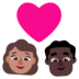 Couple With Heart: Woman, Man, Medium Skin Tone, Dark Skin Tone Emoji Copy Paste ― 👩🏽‍❤️‍👨🏿 - microsoft