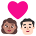 Couple With Heart: Woman, Man, Medium Skin Tone, Light Skin Tone Emoji Copy Paste ― 👩🏽‍❤️‍👨🏻 - microsoft