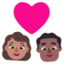 Couple With Heart: Woman, Man, Medium Skin Tone, Medium-dark Skin Tone Emoji Copy Paste ― 👩🏽‍❤️‍👨🏾 - microsoft