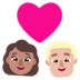 Couple With Heart: Woman, Man, Medium Skin Tone, Medium-light Skin Tone Emoji Copy Paste ― 👩🏽‍❤️‍👨🏼 - microsoft