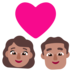 Couple With Heart: Woman, Man, Medium Skin Tone Emoji Copy Paste ― 👩🏽‍❤️‍👨🏽 - microsoft