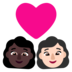 Couple With Heart: Woman, Woman, Dark Skin Tone, Light Skin Tone Emoji Copy Paste ― 👩🏿‍❤️‍👩🏻 - microsoft