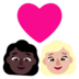 Couple With Heart: Woman, Woman, Dark Skin Tone, Medium-light Skin Tone Emoji Copy Paste ― 👩🏿‍❤️‍👩🏼 - microsoft