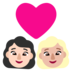 Couple With Heart: Woman, Woman, Light Skin Tone, Medium-light Skin Tone Emoji Copy Paste ― 👩🏻‍❤️‍👩🏼 - microsoft