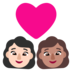 Couple With Heart: Woman, Woman, Light Skin Tone, Medium Skin Tone Emoji Copy Paste ― 👩🏻‍❤️‍👩🏽 - microsoft