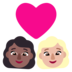 Couple With Heart: Woman, Woman, Medium-dark Skin Tone, Medium-light Skin Tone Emoji Copy Paste ― 👩🏾‍❤️‍👩🏼 - microsoft