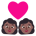 Couple With Heart: Woman, Woman, Medium-dark Skin Tone Emoji Copy Paste ― 👩🏾‍❤️‍👩🏾 - microsoft