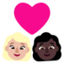 Couple With Heart: Woman, Woman, Medium-light Skin Tone, Dark Skin Tone Emoji Copy Paste ― 👩🏼‍❤️‍👩🏿 - microsoft