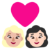 Couple With Heart: Woman, Woman, Medium-light Skin Tone, Light Skin Tone Emoji Copy Paste ― 👩🏼‍❤️‍👩🏻 - microsoft