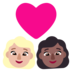 Couple With Heart: Woman, Woman, Medium-light Skin Tone, Medium-dark Skin Tone Emoji Copy Paste ― 👩🏼‍❤️‍👩🏾 - microsoft