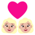 Couple With Heart: Woman, Woman, Medium-light Skin Tone Emoji Copy Paste ― 👩🏼‍❤️‍👩🏼 - microsoft