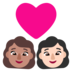 Couple With Heart: Woman, Woman, Medium Skin Tone, Light Skin Tone Emoji Copy Paste ― 👩🏽‍❤️‍👩🏻 - microsoft