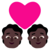 Couple With Heart: Dark Skin Tone Emoji Copy Paste ― 💑🏿 - microsoft