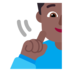 Deaf Man: Medium-dark Skin Tone Emoji Copy Paste ― 🧏🏾‍♂ - microsoft