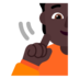 Deaf Person: Dark Skin Tone Emoji Copy Paste ― 🧏🏿 - microsoft