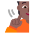 Deaf Person: Medium-dark Skin Tone Emoji Copy Paste ― 🧏🏾 - microsoft