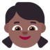 Girl: Medium-dark Skin Tone Emoji Copy Paste ― 👧🏾 - microsoft