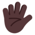 Hand With Fingers Splayed: Dark Skin Tone Emoji Copy Paste ― 🖐🏿 - microsoft