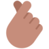 Hand With Index Finger And Thumb Crossed: Medium Skin Tone Emoji Copy Paste ― 🫰🏽 - microsoft