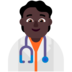 Health Worker: Dark Skin Tone Emoji Copy Paste ― 🧑🏿‍⚕ - microsoft