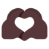 Heart Hands: Dark Skin Tone Emoji Copy Paste ― 🫶🏿 - microsoft