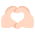 Heart Hands: Light Skin Tone Emoji Copy Paste ― 🫶🏻 - microsoft