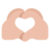 Heart Hands: Medium-light Skin Tone Emoji Copy Paste ― 🫶🏼 - microsoft