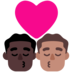 Kiss: Man, Man, Dark Skin Tone, Medium Skin Tone Emoji Copy Paste ― 👨🏿‍❤️‍💋‍👨🏽 - microsoft