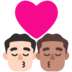 Kiss: Man, Man, Light Skin Tone, Medium Skin Tone Emoji Copy Paste ― 👨🏻‍❤️‍💋‍👨🏽 - microsoft