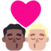 Kiss: Man, Man, Medium-dark Skin Tone, Medium-light Skin Tone Emoji Copy Paste ― 👨🏾‍❤️‍💋‍👨🏼 - microsoft