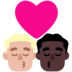 Kiss: Man, Man, Medium-light Skin Tone, Dark Skin Tone Emoji Copy Paste ― 👨🏼‍❤️‍💋‍👨🏿 - microsoft