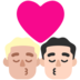 Kiss: Man, Man, Medium-light Skin Tone, Light Skin Tone Emoji Copy Paste ― 👨🏼‍❤️‍💋‍👨🏻 - microsoft