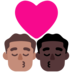 Kiss: Man, Man, Medium Skin Tone, Dark Skin Tone Emoji Copy Paste ― 👨🏽‍❤️‍💋‍👨🏿 - microsoft