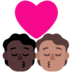 Kiss: Person, Person, Dark Skin Tone, Medium Skin Tone Emoji Copy Paste ― 🧑🏿‍❤️‍💋‍🧑🏽 - microsoft