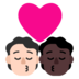 Kiss: Person, Person, Light Skin Tone, Dark Skin Tone Emoji Copy Paste ― 🧑🏻‍❤️‍💋‍🧑🏿 - microsoft